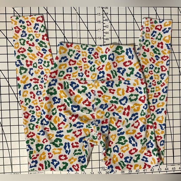 primary colour leopard print leggings size s - Picture 4 of 5